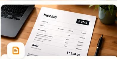 Professional invoice document